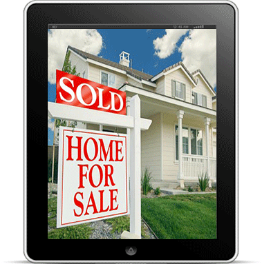 iPad showing house/home sold
